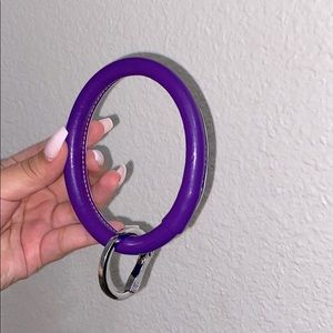Leather purple O-Ring key